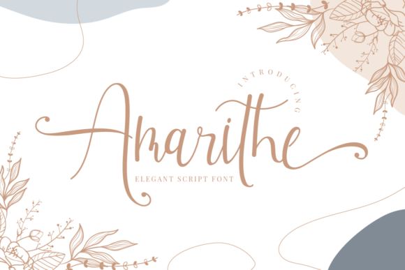 Amarithe: A Modern Script Font for Editorial Design
