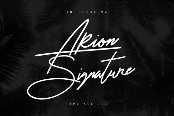 Arion Signature: A Elegant Handwritten Font