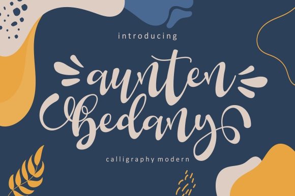 Aunten Bedany: A Handwritten Font for Elegant Design