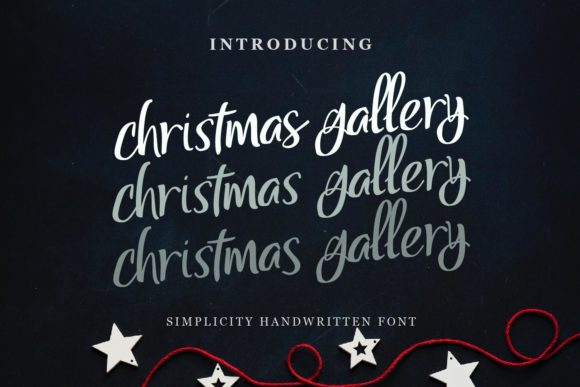 Christmas Gallery: A Handwritten Font for Digital Design