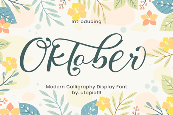 Oktober Font: Elegant Script for Business
