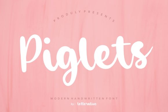 Piglets: A Sweet Script Font