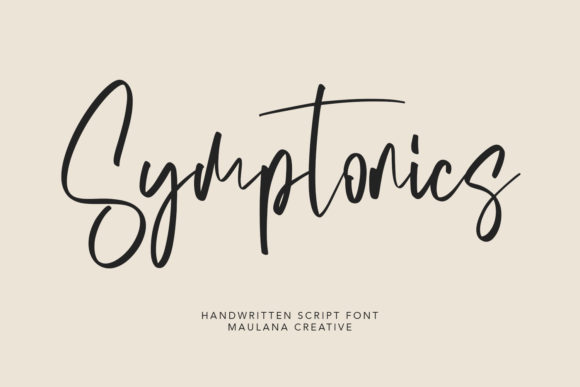 Symptonics: A Rustic Script Font for Crafters
